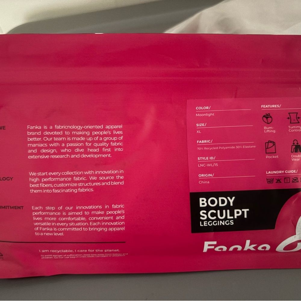 Fanka Body Sculpt Leggings, XL NWT - Picture 3 of 5